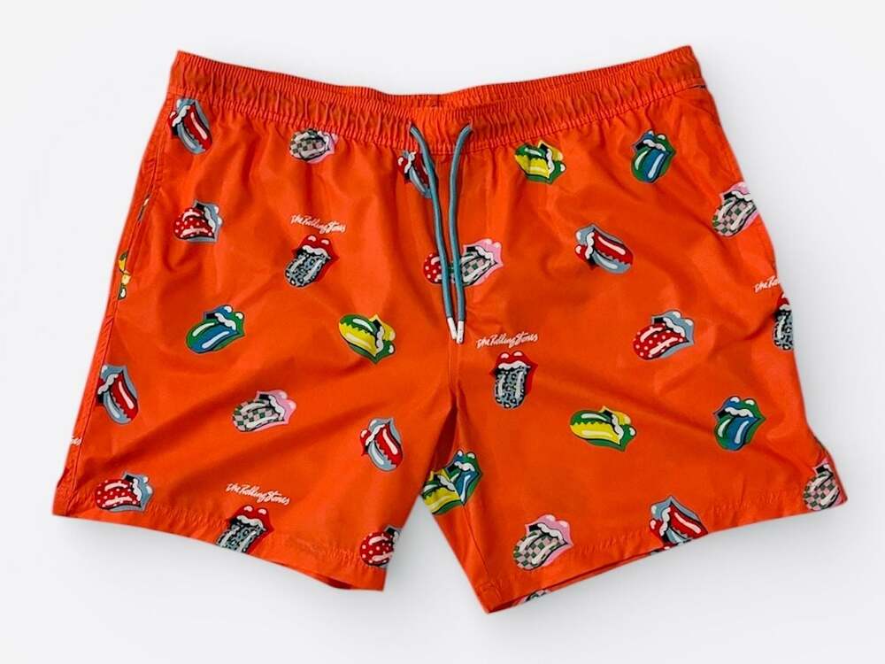 Rolling Stones 2XL Swim Trunks With Pockets
